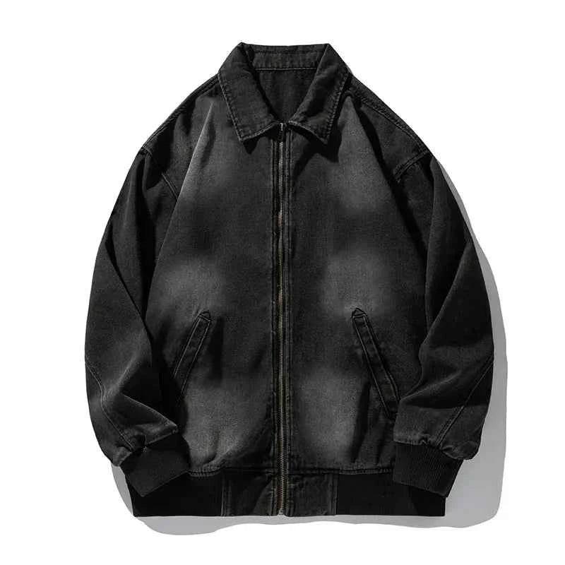 Fashionable Retro Stylish Zipper Splice Jacket