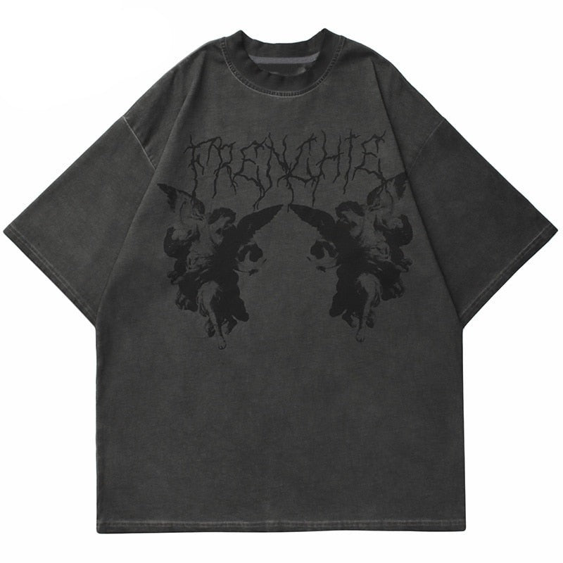 TRENCHIE Suffocation Fairy Angel Loose T-Shirt
