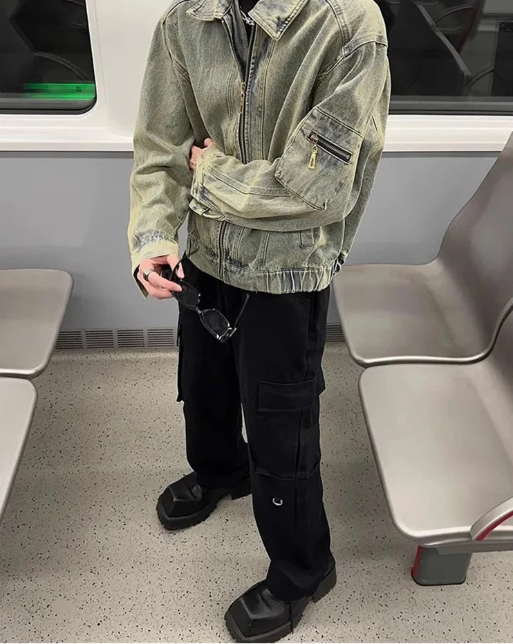 Retro American Style Washed Denim Jacket - Luxuryurbanwear