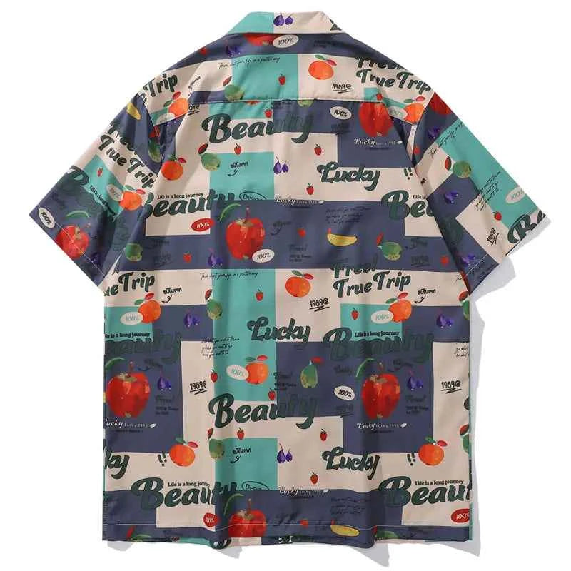Cool Summer Fruit Graphic Short Sleeve Shirt