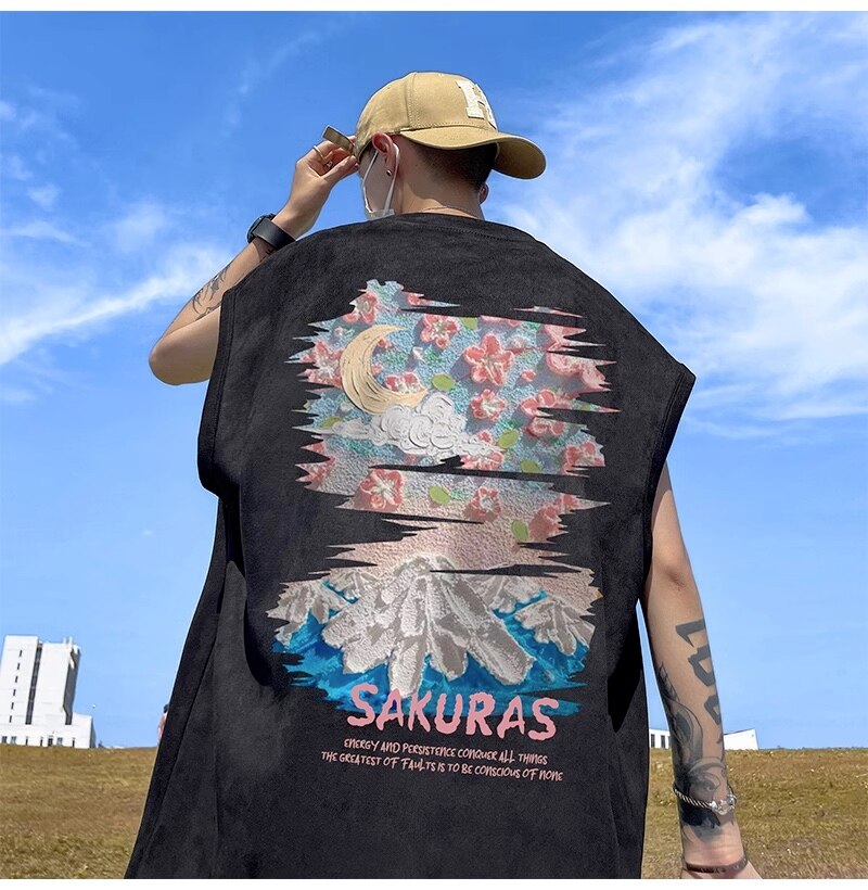 SAKURAS Colorful Scenery Painting T-Shirt