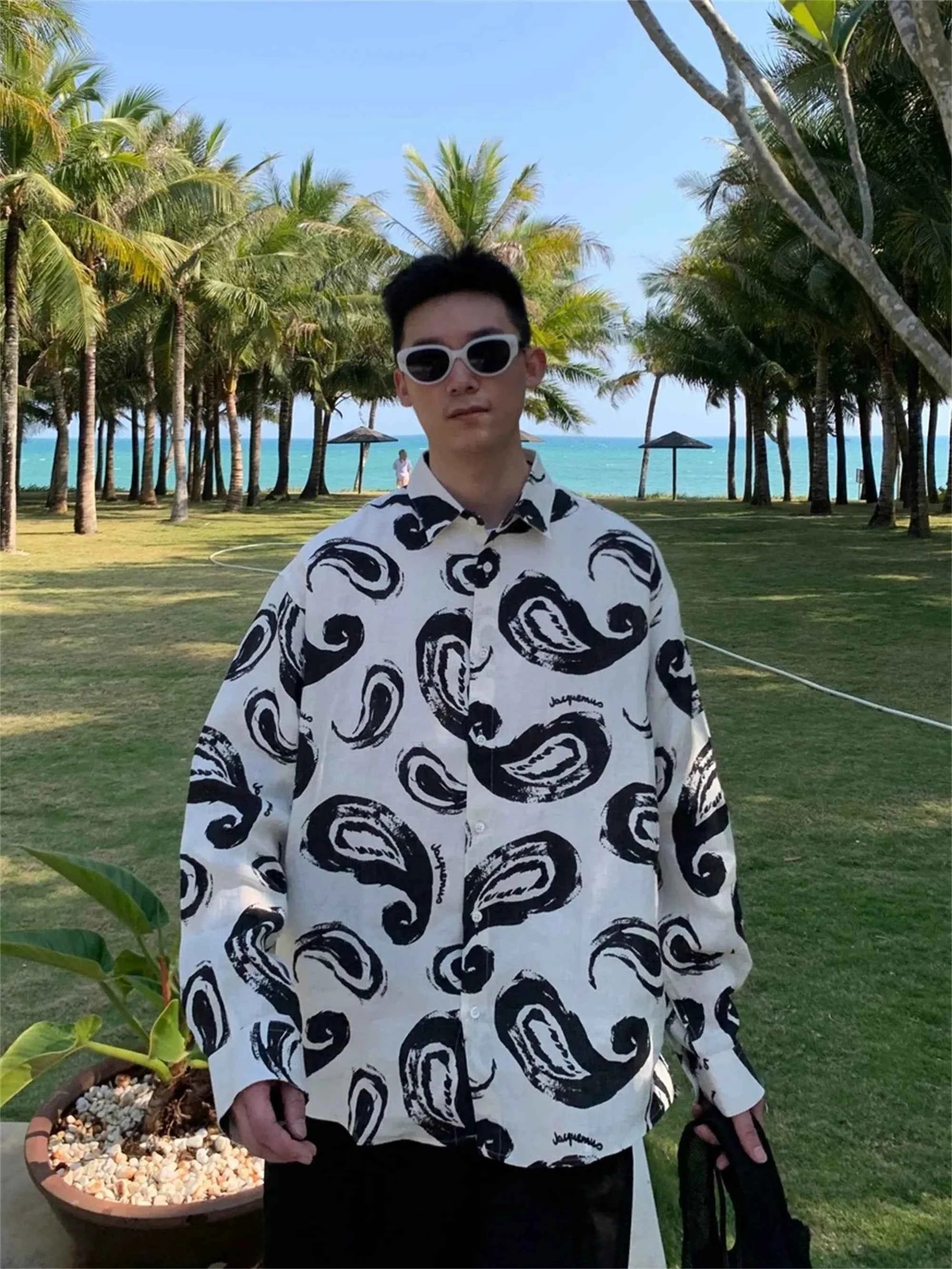 Retro Vintage Digital Print Streetwear Shirt