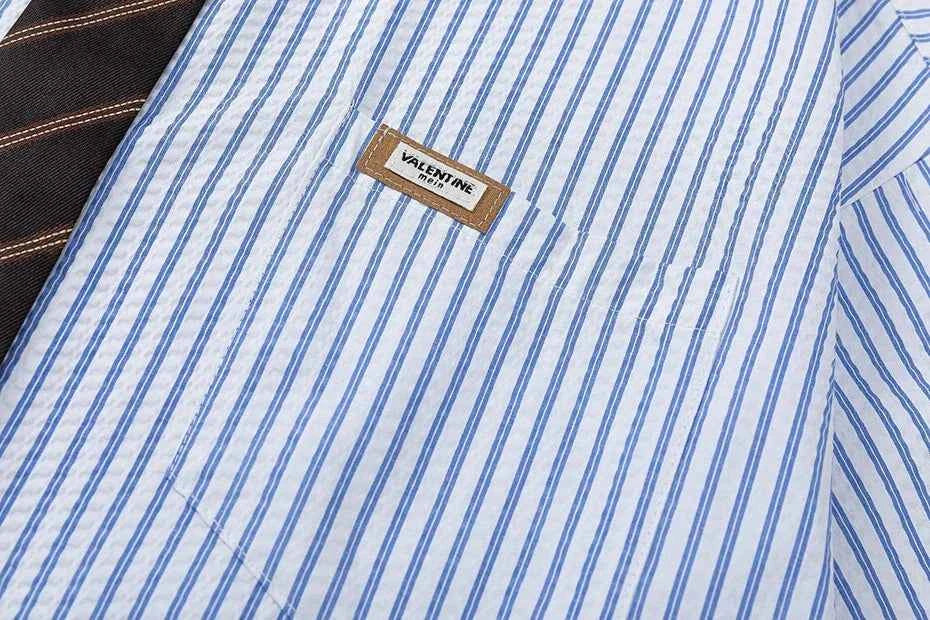Fashionable Japanese Varsity Style Button-Up Shirt