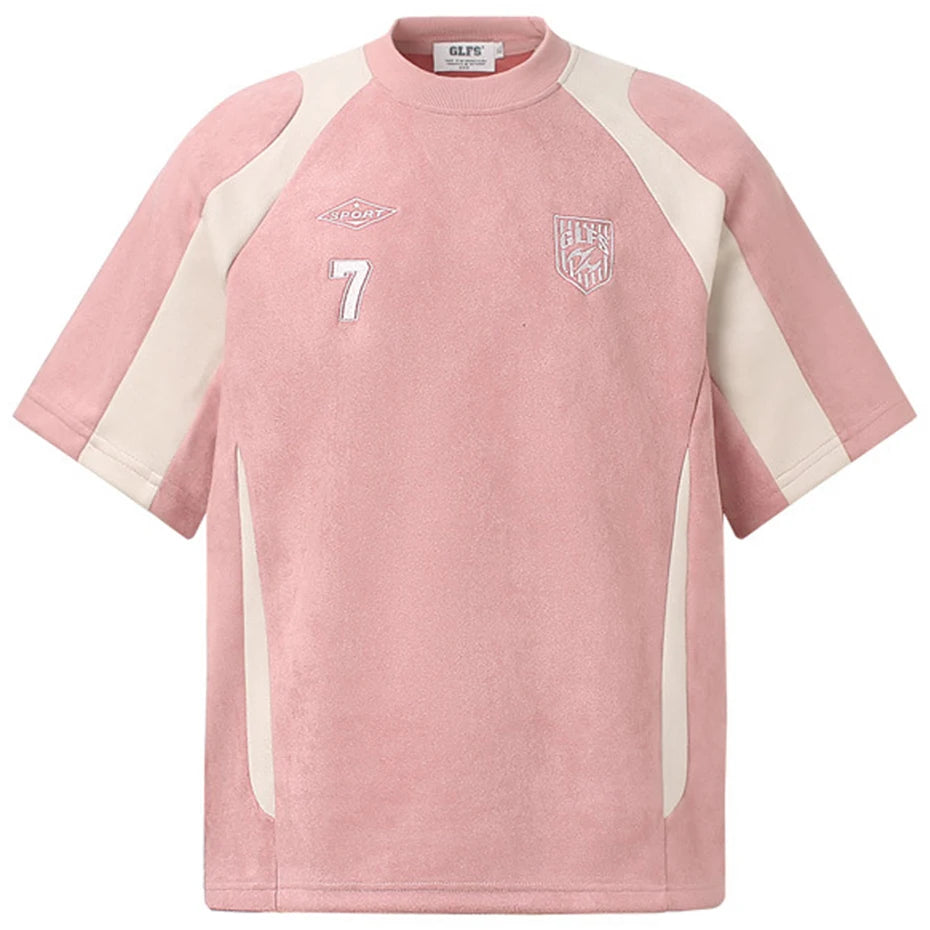 Streetwear Suede Oversized T-shirts