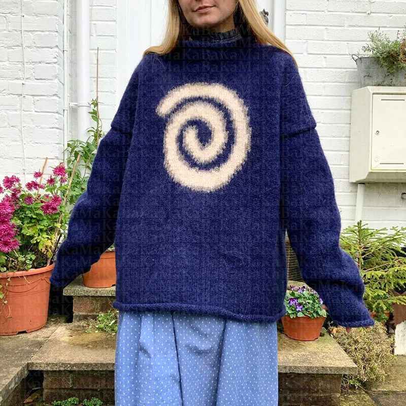 Women Cute Cozy Gothic Long Sleeve Sweater