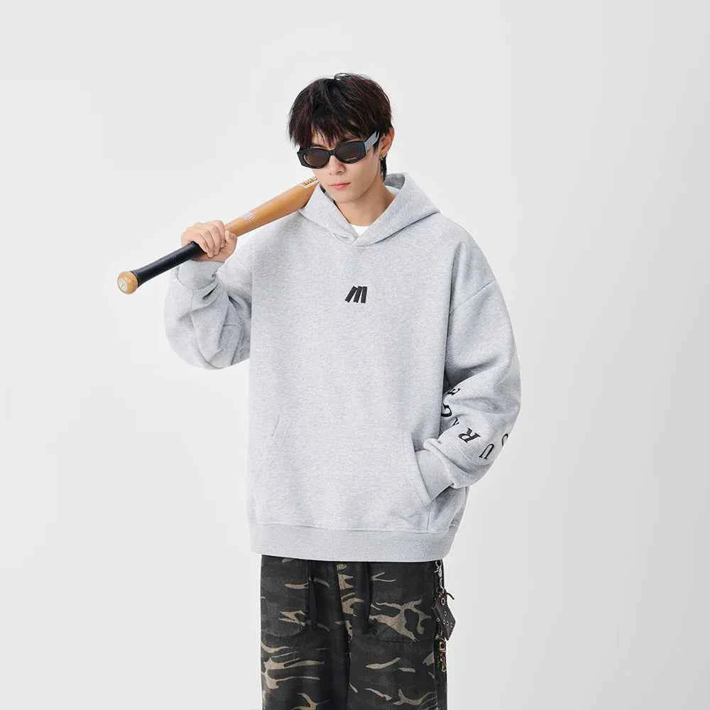 Warm Embroidered Hip Hop Logo Hoodie