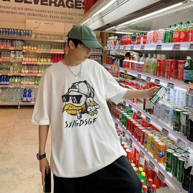 Breathable Pattern Print Loose Oversized T-Shirt