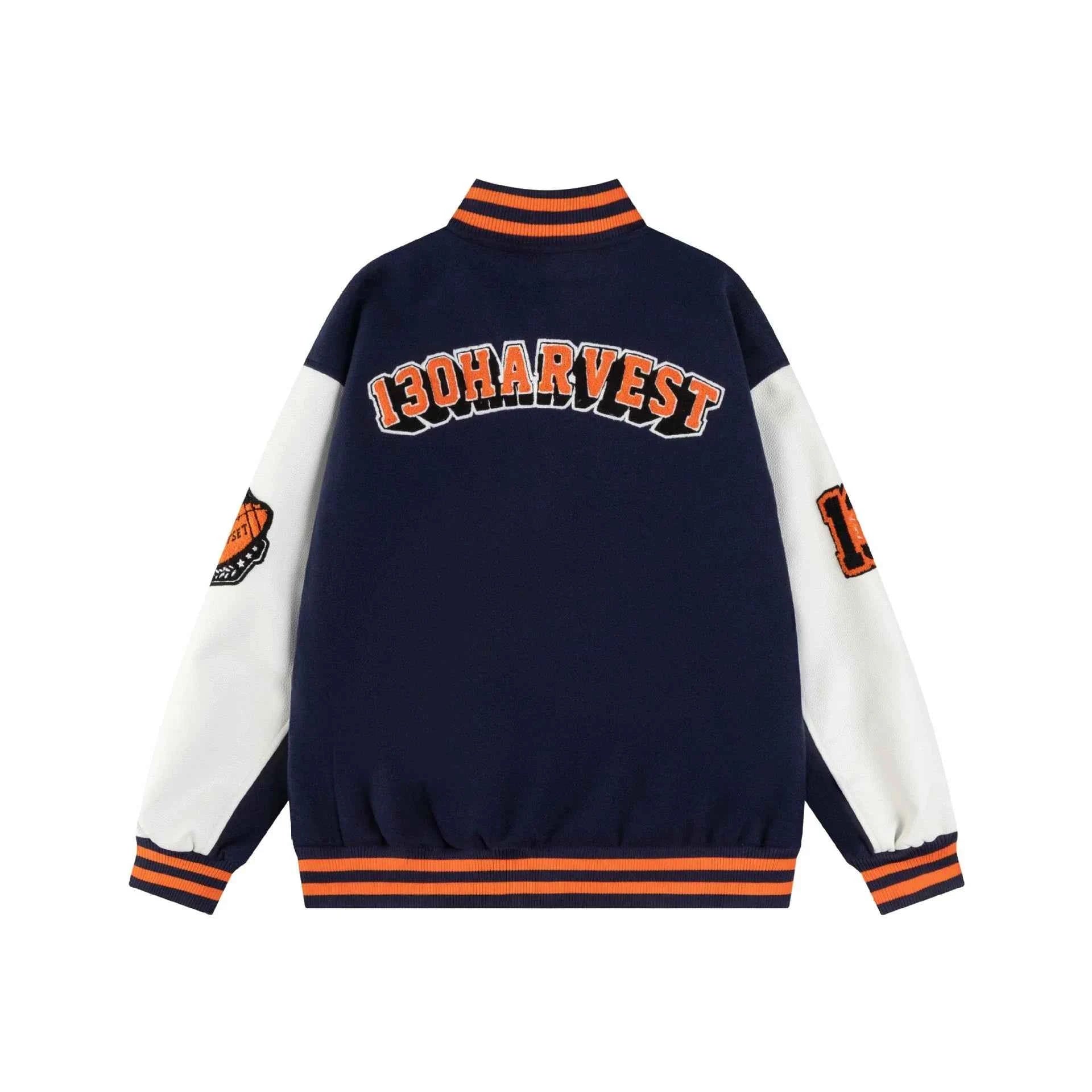 Men Essential Patchwork Baseball Varsity Jacket