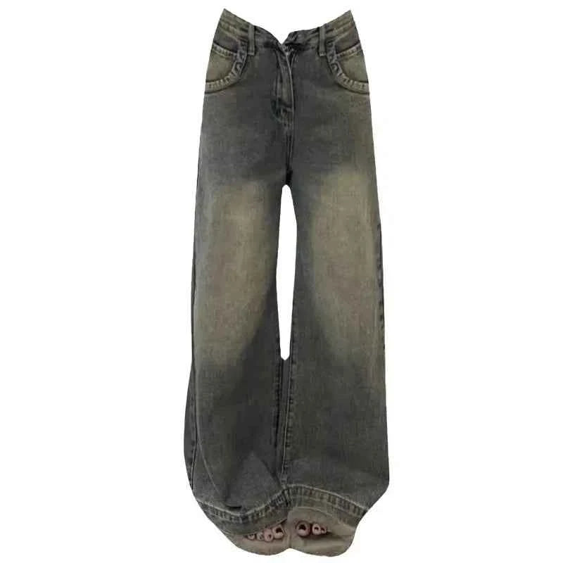Versatile Hip Hop Distressed Wide Leg Jeans