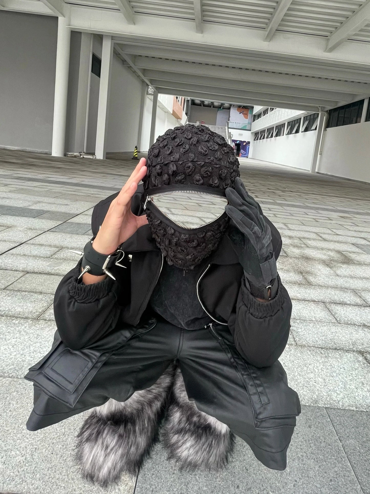 Full Face Mask Zipper Style Monkey Cap