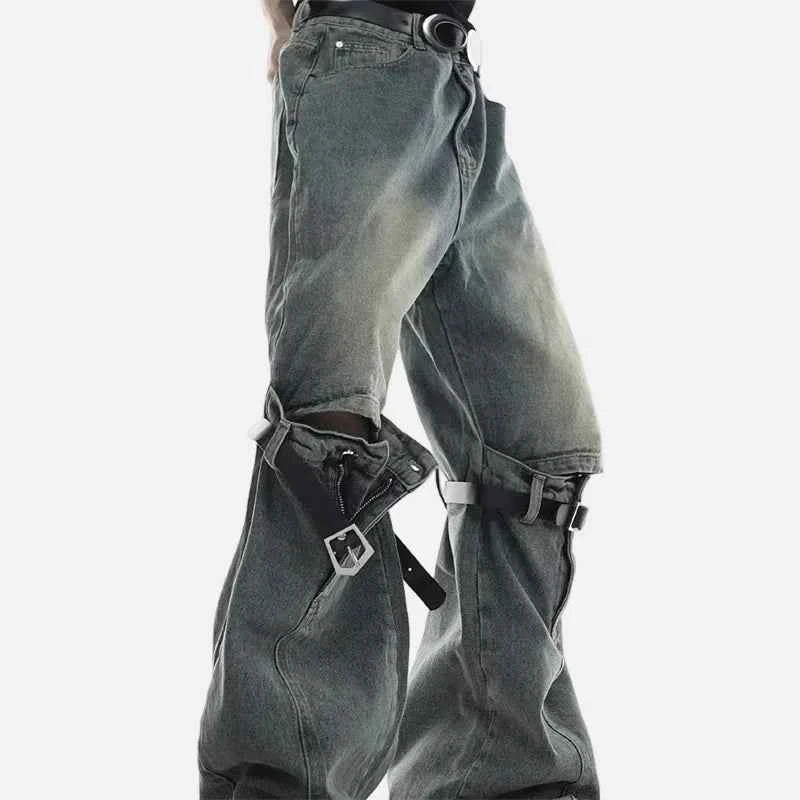 Advanced Flare Button Pocket Hip Jeans