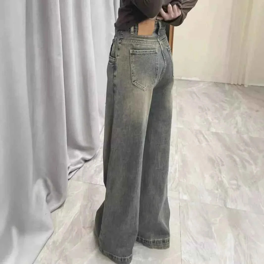 Versatile Hip Hop Distressed Wide Leg Jeans