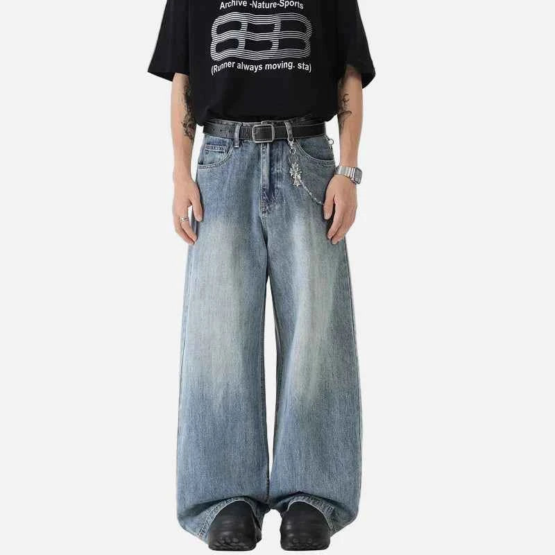 Streetwear High Quality Elastic Loose Fit Jeans