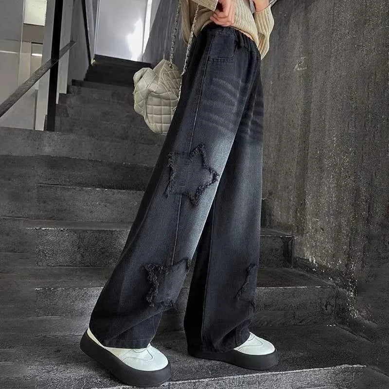 Straight & Sleek Black High Waist Wide Leg Jeans