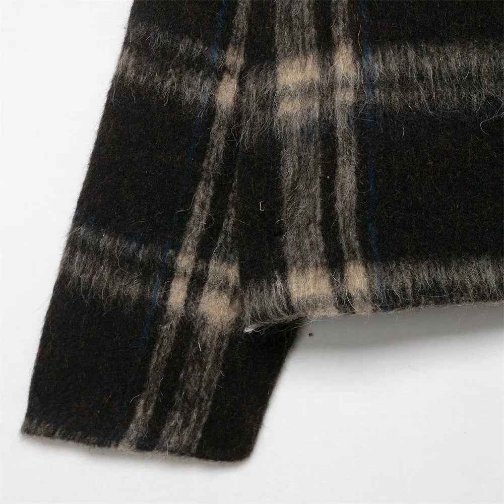 Trendy Stylish Slim Fit Plaid Wool Jacket