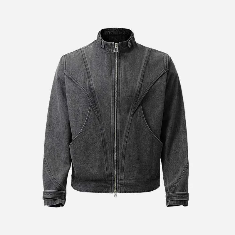 Essential Patchwork Multi Pockets Denim Jacket