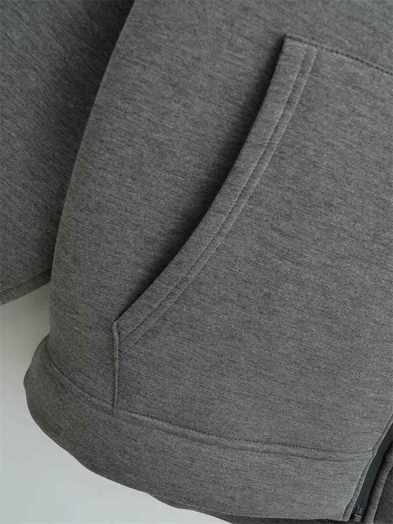 Zip Up Hoodie Thick Solid