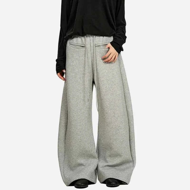 High End American Style Wide Leg Sports Sweatpants