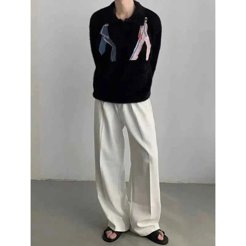 Cozy Embroidered Mink Down Jumper Sweater