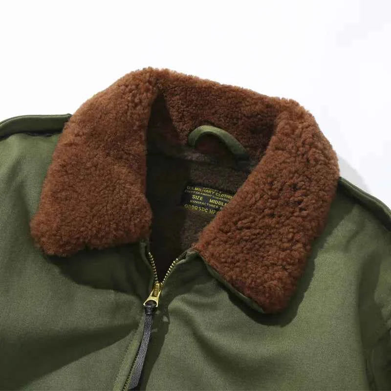 Y2K Luxury Vintage Fur Collar Bomber Jacket