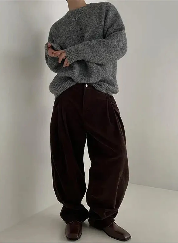 Trendy Korean Style Loose Wool Sweater - Luxuryurbanwear