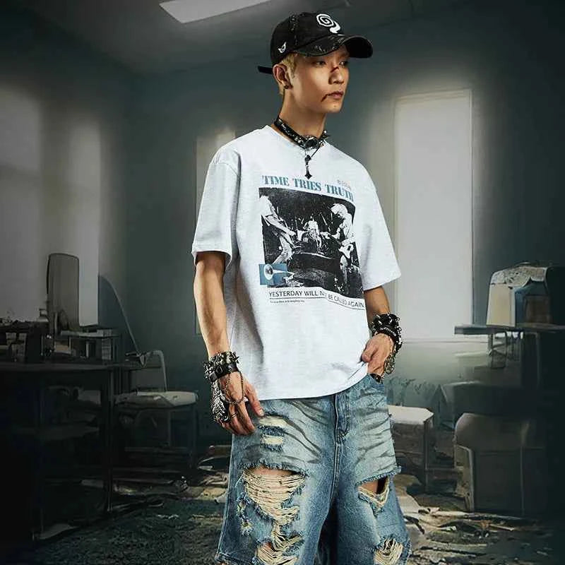 Flattering Stylish Printed Short Sleeve T-Shirt