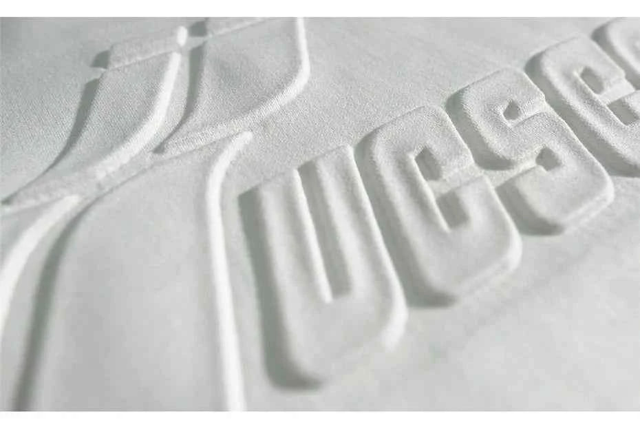 Embossed Suede Hip Hop T-Shirt