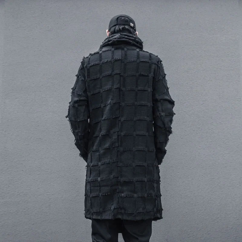 Mist Black Turtleneck Gothic Coat