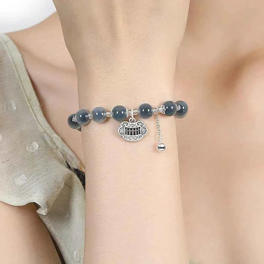Agate Heart Tibetan Silver Bracelet