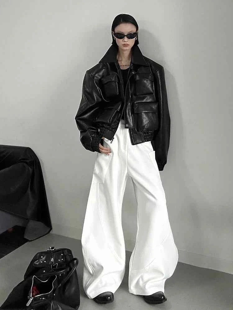 Durable Slim Fit Chic White Cool Pants