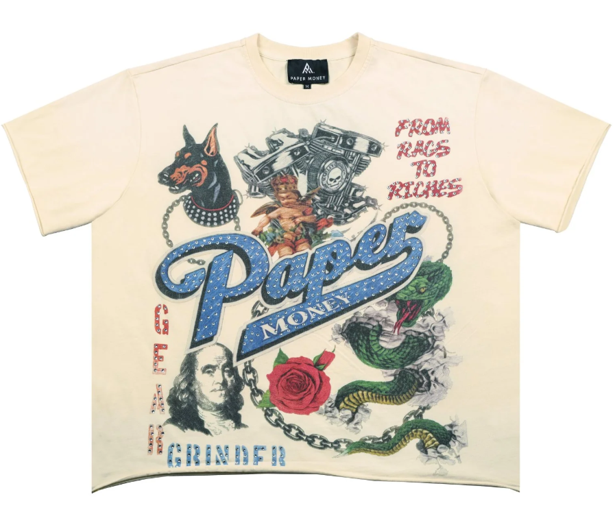 PAPER MONEY TShirt Grind For Riches Graphic