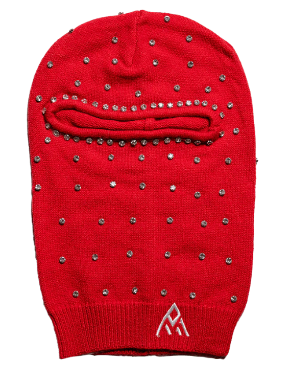 PAPER MONEY Ski Mask Rhinestone Studded