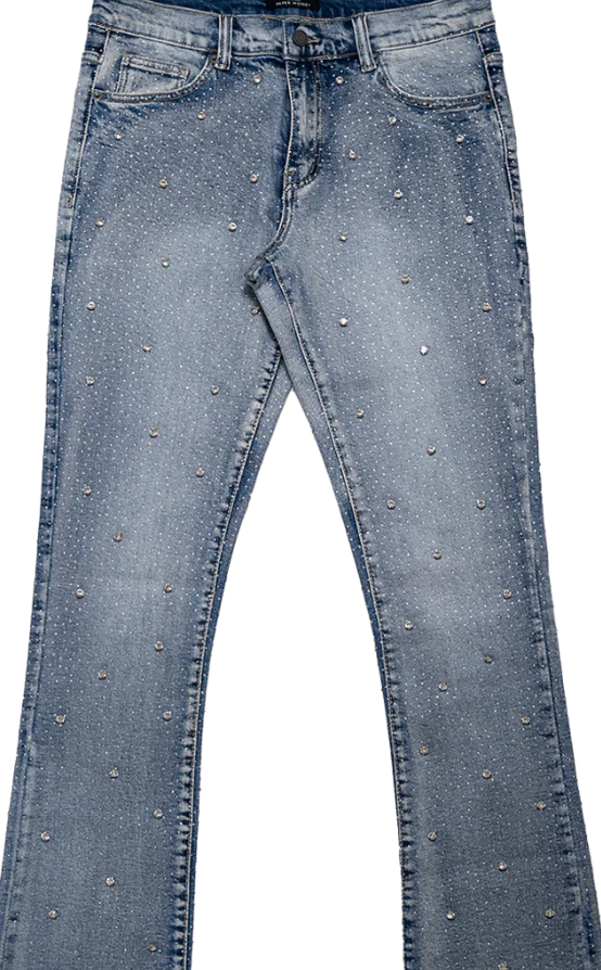 PAPER MONEY Jeans Rhinestone Flare