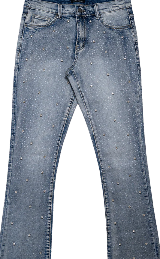 PAPER MONEY Jeans Rhinestone Flare