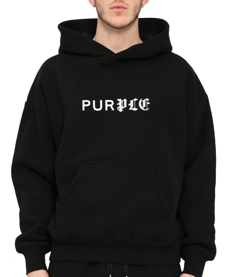 PURPLE Hoodie Minimal Logo