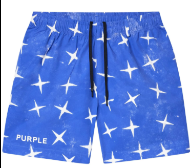 PURPLE Shorts Star Print