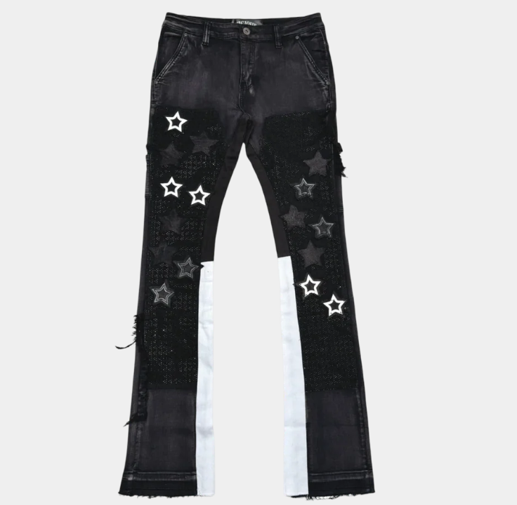 VICIOUS DENIM Jeans Star Graphic Rhinestone