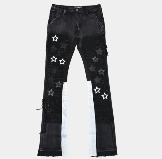 VICIOUS DENIM Jeans Star Graphic Rhinestone