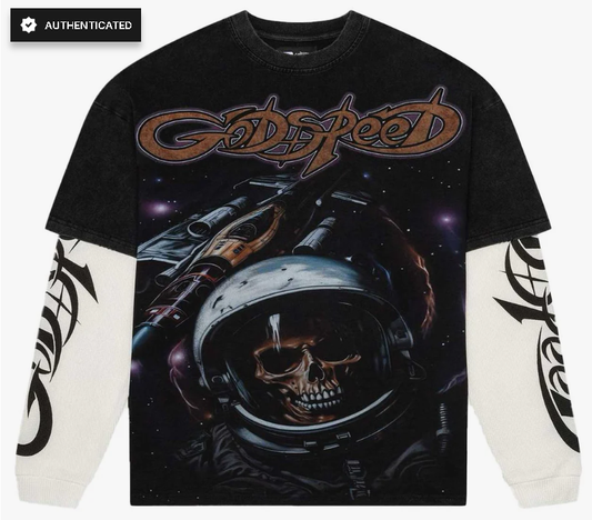 GODSPEED TShirt Skull Astronaut Graphic