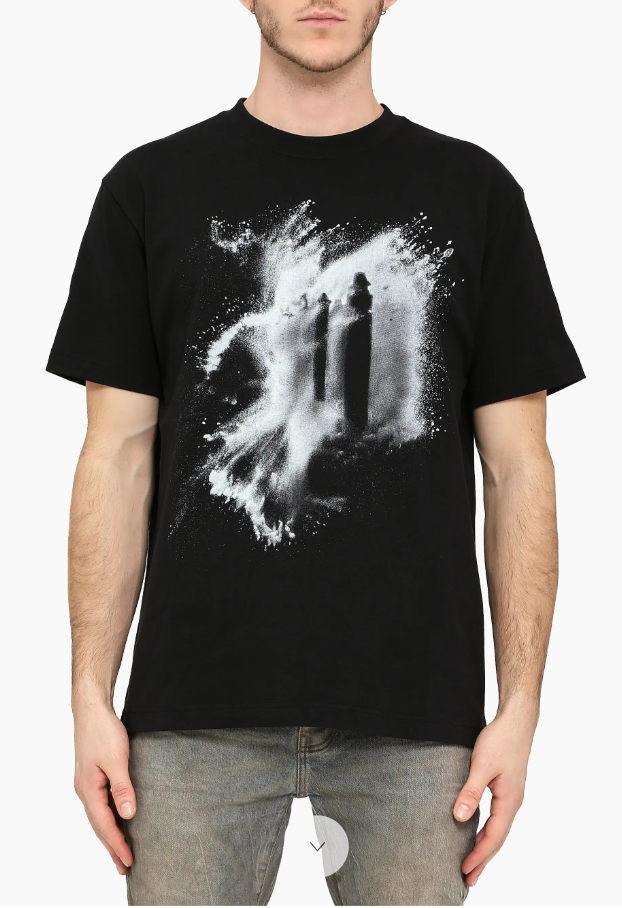 PURPLE TShirt Abstract Spray Graphic