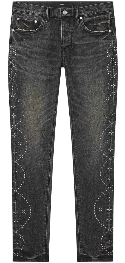 PURPLE Jeans Washed Embellished Pattern