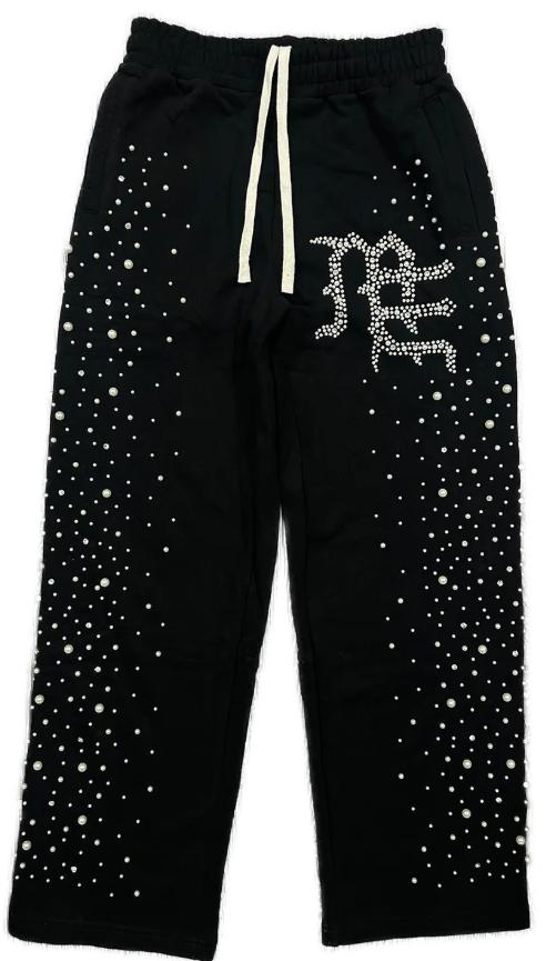 MIXED EMOTIONS Joggers Rhinestone Logo