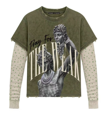 STREETZ IZ WATCHIN T-Shirt Layered Statue Graphic