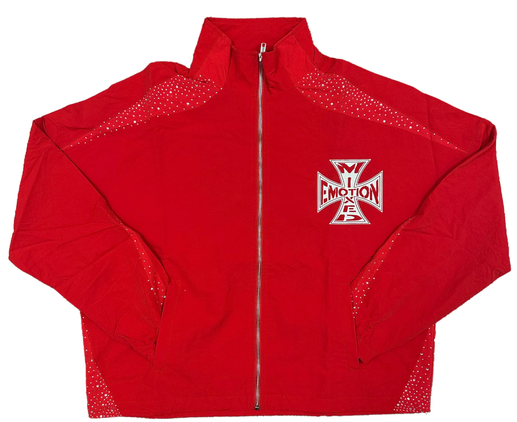 MIXED EMOTIONS Jacket Rhinestone Logo ZipUp