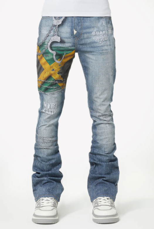 GUAPI Jeans Flag Graphic Stacked