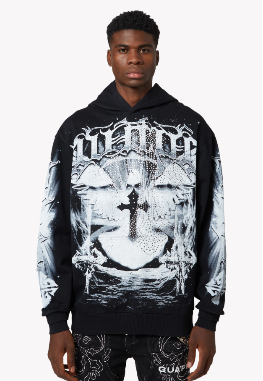 GUAPI Hoodie Cross Graphic