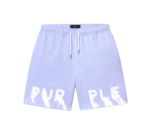PURPLE Shorts Graphic Logo Pastel