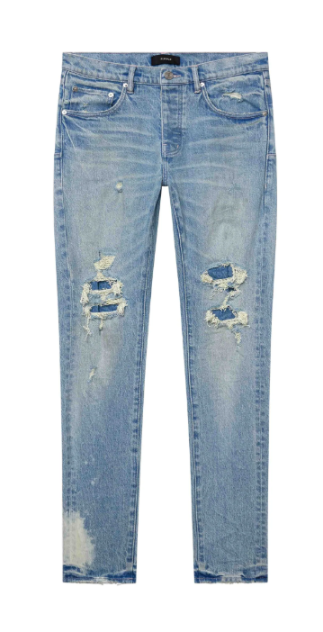 PURPLE Jeans Distressed Ripped Light Wash