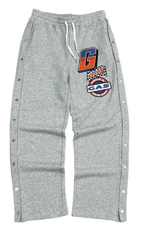 GAS Sweatpants Racing Snap Button