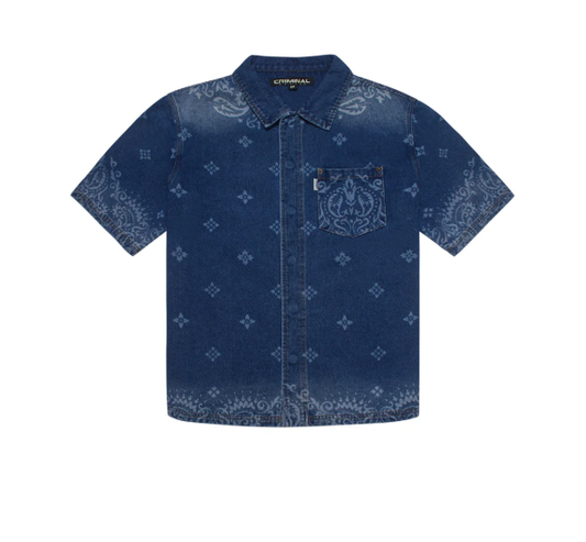 CD LASER PRINT DENIM SHIRT